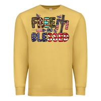 Antique Gold free and blessed Premium Sweatshirt - CowhideDigitalArt