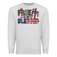 Dove Grey free and blessed Premium Sweatshirt - CowhideDigitalArt