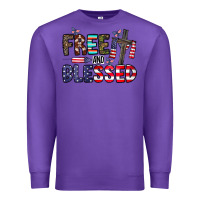 Purple free and blessed Premium Sweatshirt - CowhideDigitalArt