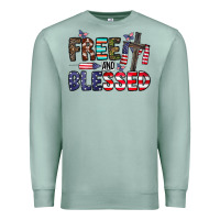 Seafoam free and blessed Premium Sweatshirt - CowhideDigitalArt