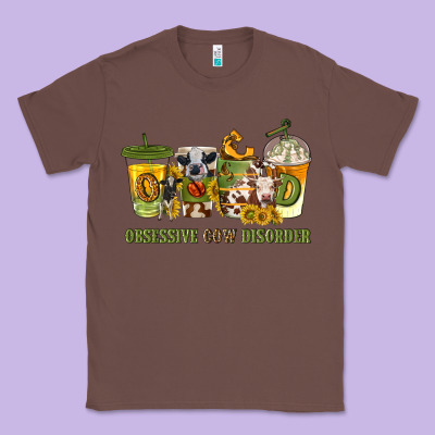 Obsessive Cow Disorder Coffee Cups Classic Tee Designed By Texasbilliewilder