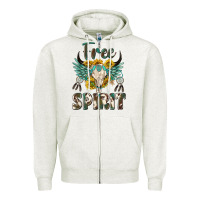 Oatmeal Heather western boho free spirit Zipper Hoodie - texasbilliewilder