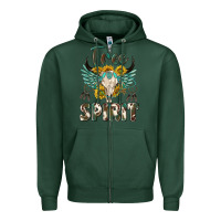 Sports Green western boho free spirit Zipper Hoodie - texasbilliewilder