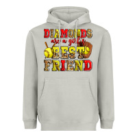 Moon Dust diamonds are a girl's best friend softball Heavyweight Hoodie - Zillion Design Studio