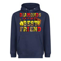 Navy diamonds are a girl's best friend softball Heavyweight Hoodie - Zillion Design Studio