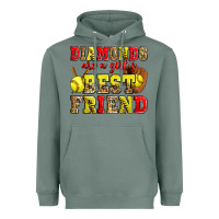 Sage diamonds are a girl's best friend softball Heavyweight Hoodie - Zillion Design Studio