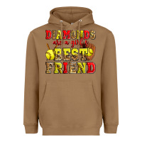 Toasted Coconut diamonds are a girl's best friend softball Heavyweight Hoodie - Zillion Design Studio