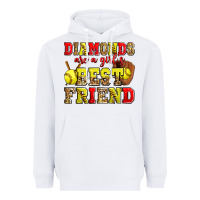 White diamonds are a girl's best friend softball Heavyweight Hoodie - Zillion Design Studio
