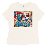 Bone tastes like freedom 4th of july Ladies Tee - BarkalooDesign