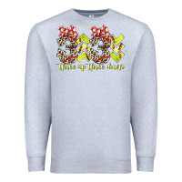 Heather Grey three up theree down softball Premium Sweatshirt - RacoonDesign