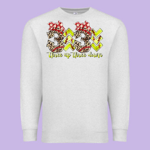 Three Up Theree Down Softball Premium Sweatshirt Designed By Racoondesign