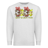 Oatmeal Heather three up theree down softball Premium Sweatshirt - RacoonDesign
