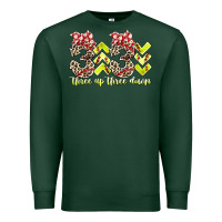 Sports Green three up theree down softball Premium Sweatshirt - RacoonDesign