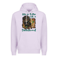 Lilac life is better with a dachshund Premium Hoodie - BarkalooDesign