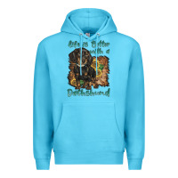Ocean Blue life is better with a dachshund Premium Hoodie - BarkalooDesign