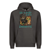 Smoke life is better with a dachshund Premium Hoodie - BarkalooDesign