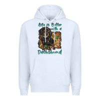 White life is better with a dachshund Premium Hoodie - BarkalooDesign