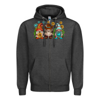 Charcoal Heather western gnomies Zipper Hoodie - texasbilliewilder