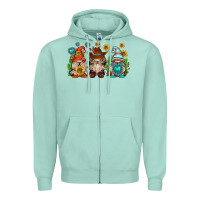 Seafoam western gnomies Zipper Hoodie - texasbilliewilder