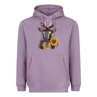 Lavender sunflower aztec ribbon goat Heavyweight Hoodie - RanaPortraitStore