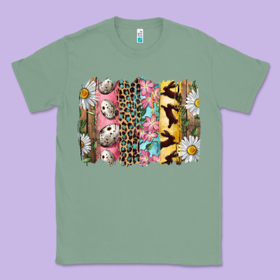 Easter Brushstroke With Quail Eggs Daisy And Bunny Classic Tee Designed By Ranaportraitstore