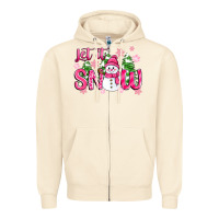Sandshell pink christmas let it snow Zipper Hoodie - Zillion Design Studio