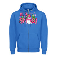True Royal pink christmas let it snow Zipper Hoodie - Zillion Design Studio