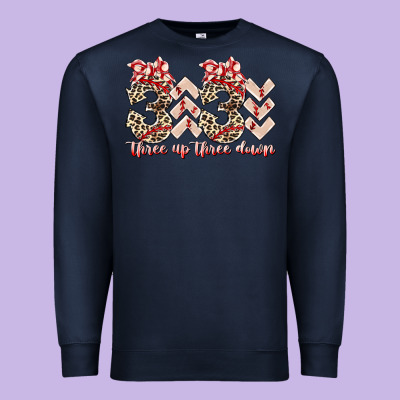 Three Up Theree Down Premium Sweatshirt Designed By Racoondesign