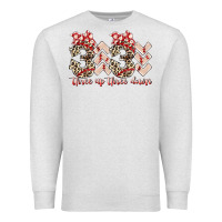 Oatmeal Heather three up theree down Premium Sweatshirt - RacoonDesign
