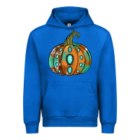 Cobalt western cowhide turquoise pumpkin Urban Hoodie - Jasminsmagicworld
