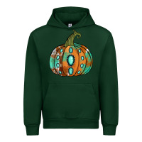 Forest Green western cowhide turquoise pumpkin Urban Hoodie - Jasminsmagicworld