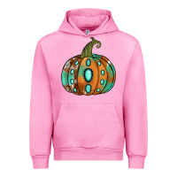 Western Cowhide Turquoise Pumpkin Urban Hoodie | Teevron