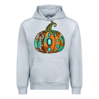 Heather Grey western cowhide turquoise pumpkin Urban Hoodie - Jasminsmagicworld