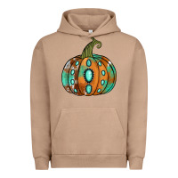 Pigment Burro western cowhide turquoise pumpkin Urban Hoodie - Jasminsmagicworld