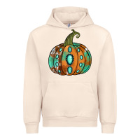 Sandshell western cowhide turquoise pumpkin Urban Hoodie - Jasminsmagicworld