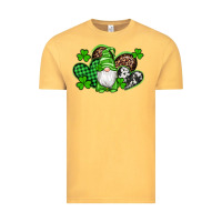 Vintage Mustard st patricks day gnome with western hearts Vintage Tee - Artiststas