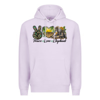 Lilac Peace Love Elephant Premium Hoodie - LillyAllenDesigns