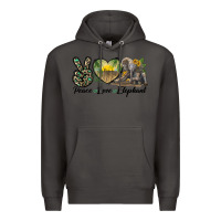 Smoke Peace Love Elephant Premium Hoodie - LillyAllenDesigns