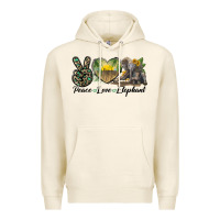 Tofu Peace Love Elephant Premium Hoodie - LillyAllenDesigns