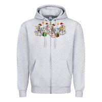 Heather Grey pantasmas ghost christmas Zipper Hoodie - Zillion Design Studio