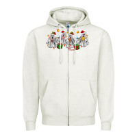 Oatmeal Heather pantasmas ghost christmas Zipper Hoodie - Zillion Design Studio