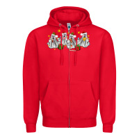 Red pantasmas ghost christmas Zipper Hoodie - Zillion Design Studio