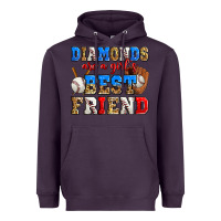 Plum diamonds are a girl's best friend baseball Heavyweight Hoodie - Zillion Design Studio