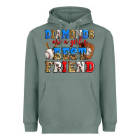 Sage diamonds are a girl's best friend baseball Heavyweight Hoodie - Zillion Design Studio
