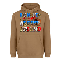 Toasted Coconut diamonds are a girl's best friend baseball Heavyweight Hoodie - Zillion Design Studio