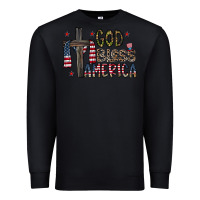 Black god bless america Premium Sweatshirt - CowhideDigitalArt