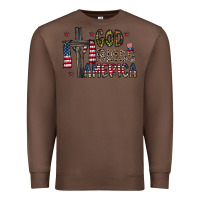 Chestnut god bless america Premium Sweatshirt - CowhideDigitalArt