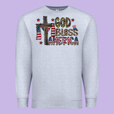 God Bless America Premium Sweatshirt Designed By Cowhidedigitalart