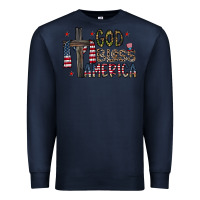 Navy god bless america Premium Sweatshirt - CowhideDigitalArt
