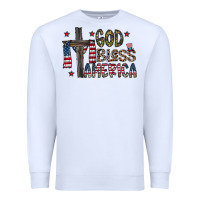 White god bless america Premium Sweatshirt - CowhideDigitalArt